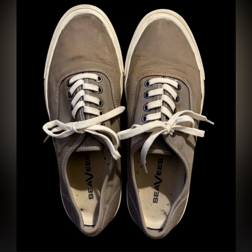 SeaVees Men's Lace-Up Sneakers - Gray & White - Picture 1 of 4